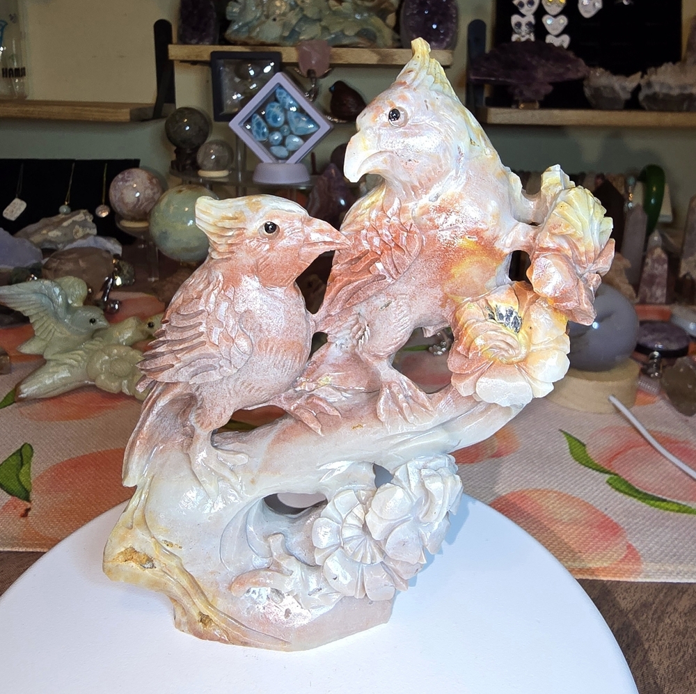 Amazonite Crystal Bird Carving